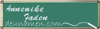 Annemike Faden Visitenkarte